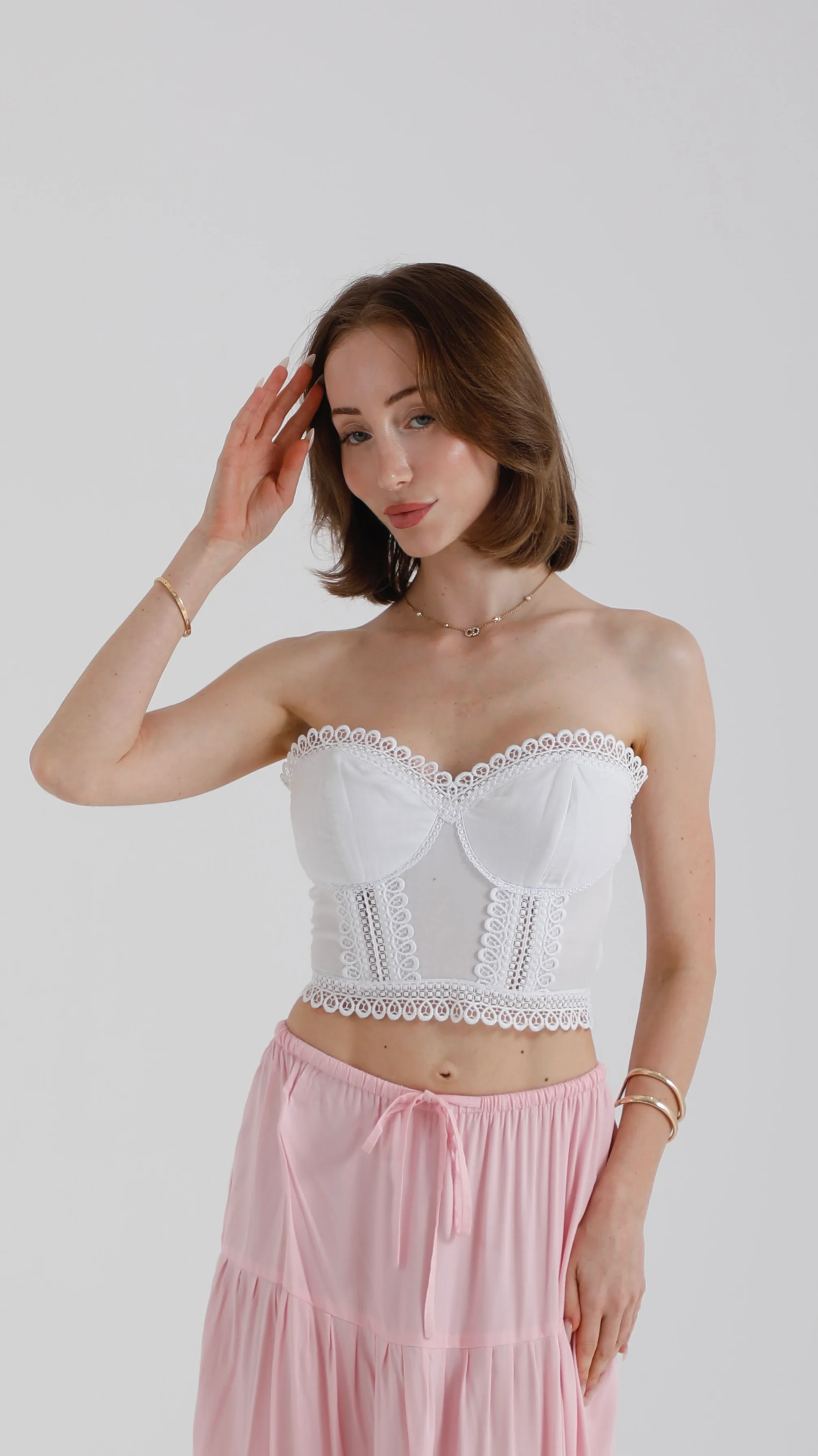 Kiya Corset Top β Ecru White - Image 3