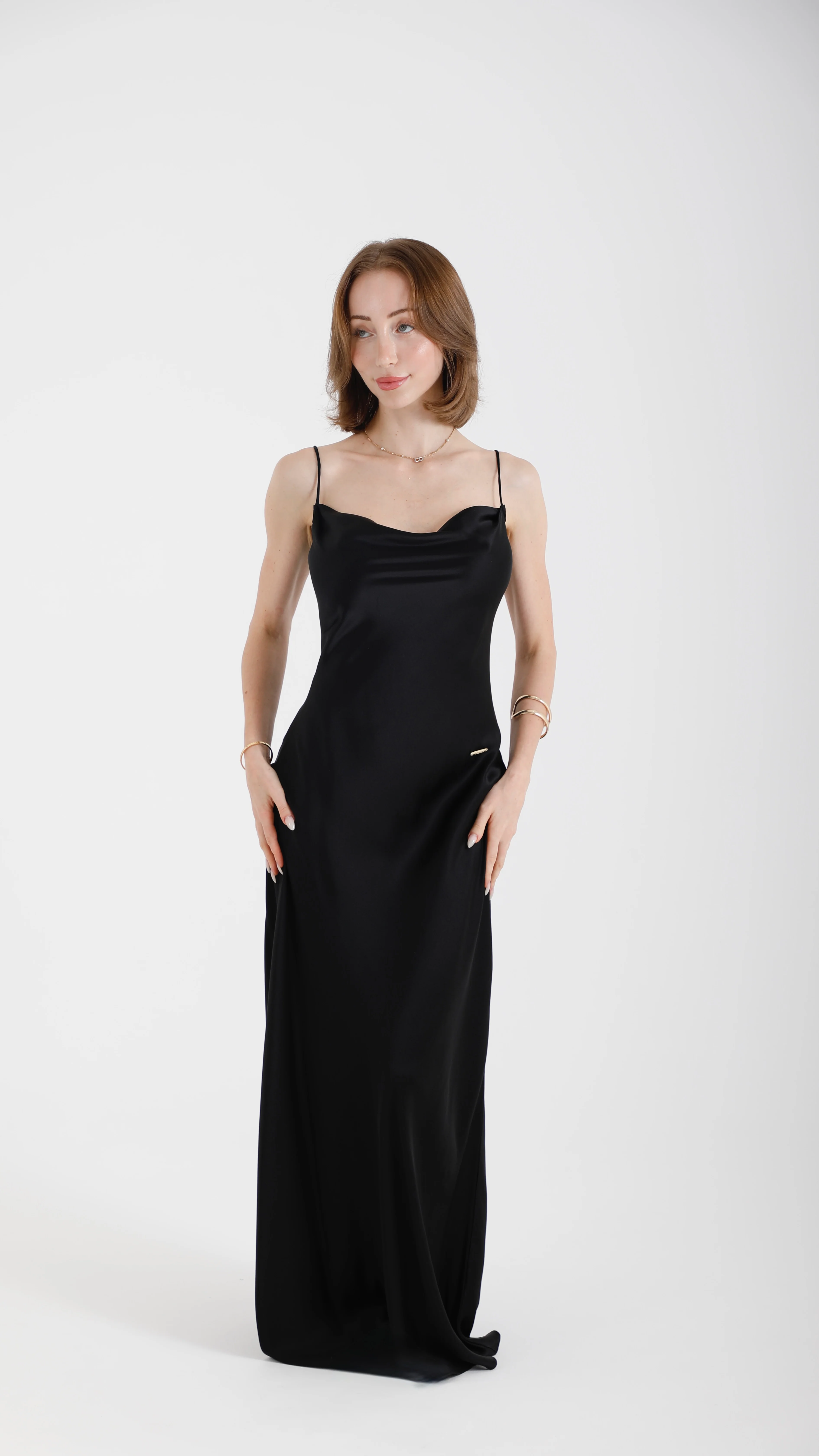 Silk Lace Back Maxi Dress – ivory
